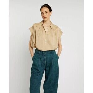 Nili Lotan Normandy Shirt Tunic Top Oversized Cotton Kimono Formal XL NEW 283768